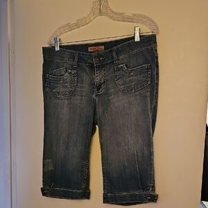 Paris Blues Dark Blue Cropped Ankle Jeans